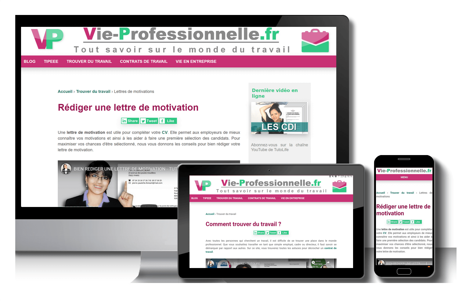 site internet Vie-Pro