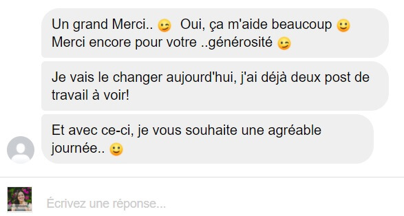 témoignage de mes coachés - vie-professionnelle.fr